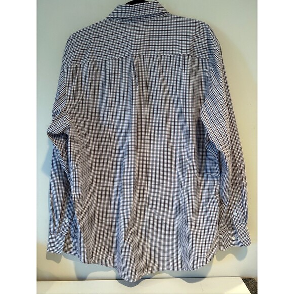 Arrow Dress Shirt Men L Redish/Beige/Multicolor Plaid Button-Down - EUC - Picture 2 of 4